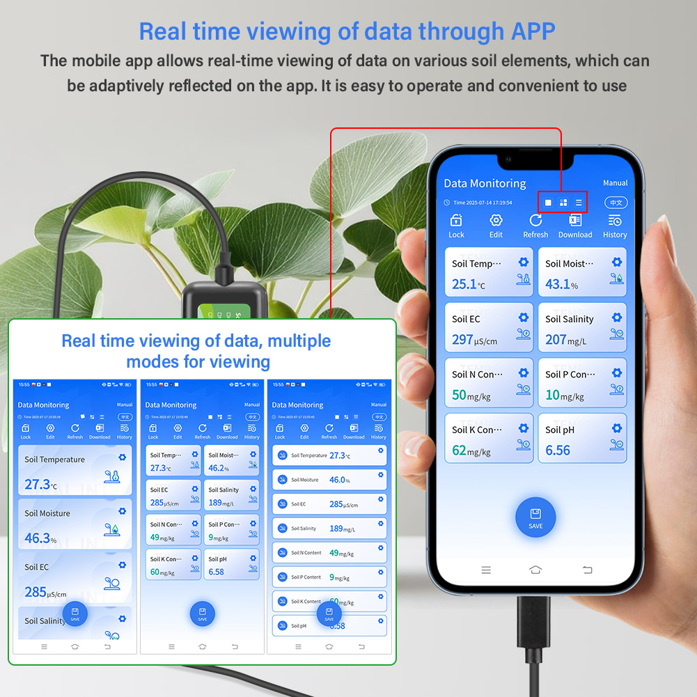 Yago sensor de solo 8 em 1 par - Precision Farming Smart Agriculture avaliação e preço