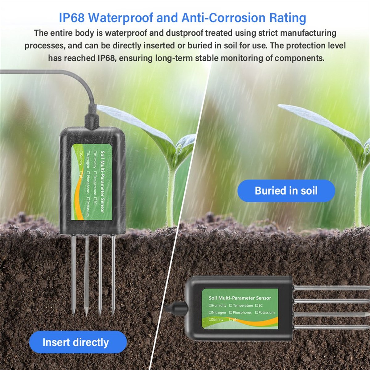 Sensor de Solo 8 em 1 AA86 par - Precision Farming Smart Agriculture avaliação e preço